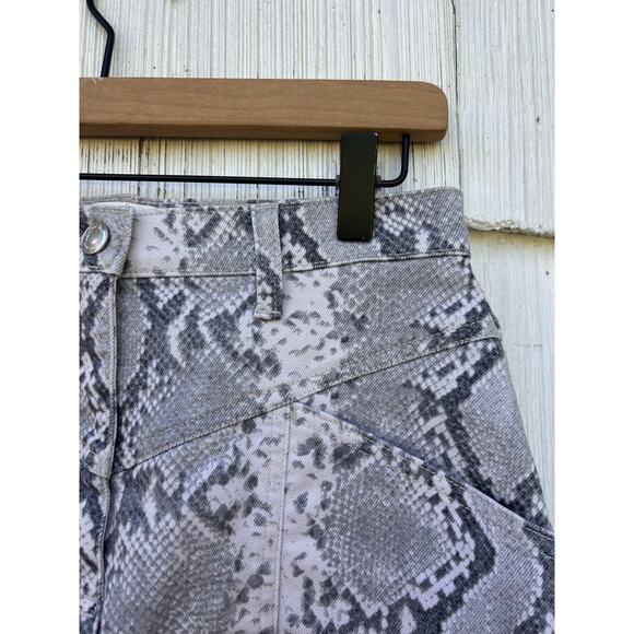 Aritzia Wilfred Free Kelsey Python Print Mini Skirt Size 2 - Picture 2 of 8
